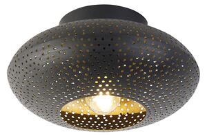 Plafoniera intelligente nera con oro 25 cm incl. Wifi P45 - Radiance