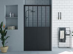 Porta per doccia scorrevole 120 x 195 cm Nero opaco Stile atelier - URBANIK