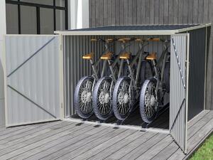 Casetta per biciclette 4 m² per 4 biciclette Metallo in Acciaio galvanizzato Antracite - NIKI