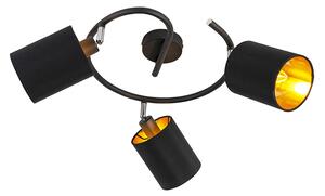 Plafoniera moderna nera 3 luci - Lofty