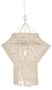 Lampada a sospensione rustica in macramè 90 cm - String