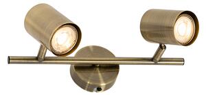 Faretto moderno bronzo orientabile 2 luci - Jeana