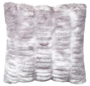Set di 2 cuscini decorativi in pelliccia ecologica grigio chiaro 45 x 45 cm Morbidi e soffici cuscini sparsi Beliani