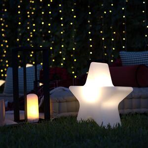 Lampada da terra natalizia bianca 45 cm con LED RGBW solare ricaricabile - Nova