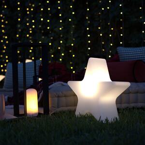 Lampada da terra a forma di stella di Natale bianca 60 cm con LED RGBW ricaricabile - Nova