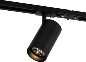 Sistema di illuminazione a binario moderno con 5 faretti neri monofase GU10 70mm - Iconic Jeana Luxe