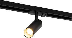 Sistema di illuminazione a binario moderno con 5 faretti nero 1 fase GU10 35mm - Iconic Jeana Luxe