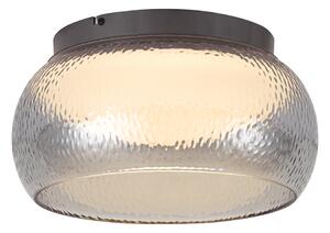 Plafoniera Art Déco color canna di fucile con vetro fumé e LED dimmerabile a 3 fasi - THIMBLE