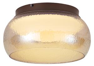 Plafoniera Art Déco marrone con vetro ambrato con LED integrato dimmerabile a 3 fasi - THIMBLE