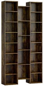 HOMCOM Libreria Moderna in Legno Alta 181 cm con 21 Scomparti e 10 Ripiani Regolabili, Marrone Rustico | Aosom Italy