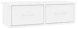 Scaffale con Cassetti a Parete Bianco 60x26x18,5 cm Multistrato