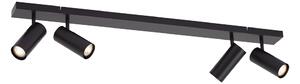 Faretto da soffitto moderno nero 4 luci orientabili - Renna