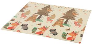 AIYAPLAY Tappeto per Bambini 0-6 Anni a Tema Foresta con Superficie Impermeabile in XPE Multicolore, 196x176x1.5 cm | Aosom Italy