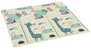 AIYAPLAY Tappeto per Bambini 0-6 Anni a Tema Animali con Superficie Impermeabile in XPE Multicolore, 196x176x1.5 cm | Aosom Italy