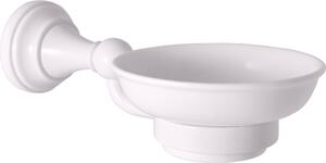 MORAVA RETRO - Accessorio da bagno Portasapone in Vetroceramica, Bianco - lucido MKA0300B, RAV Slezák