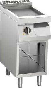 Piastra grill elettrica KBS, cromata liscia, 7,5 kW, 1 zona di riscaldamento, base aperta