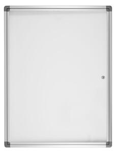 Bacheca magnetica da interno con apertura a libro, alluminio anodizzato, 670x880 mm, f.to 8xA4 orizzontale