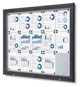Bacheca per Esterno Certificata IP56 Formato 15xA4 in Alluminio RAL7016 con Vetro Temperato