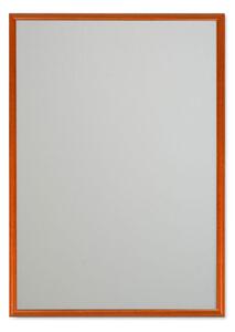 Cornice a scatto in alluminio finitura legno, profilo 25mm, angoli vivi, formato 70x100 cm, PVC antiriflesso
