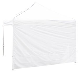 Parete intera bianca in poliestere per gazebo pieghevole 3x3m, accessorio monofacciale per esterno