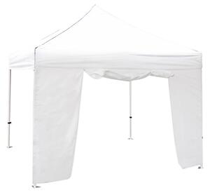Parete Bianca con Porta per Gazebo 3x3 m - Tessuto Poliestere Outdoor, Accessorio Monofacciale GZB300x300