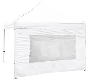 Parete bianca con finestra in poliestere per gazebo pieghevole 3x3 metri, tessuto outdoor, accessorio monofacciale