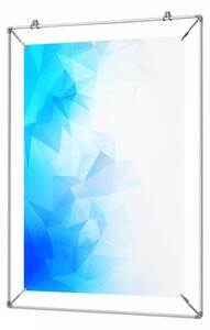 Porta Poster da Parete 50x70 cm, Telaio Alluminio Anodizzato Silver �9mm, Grafica Intercambiabile
