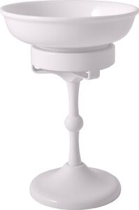 MORAVA RETRO - Accessorio da bagno Portasapone in Vetroceramica, Bianco - lucido MKA0301B, RAV Slezák