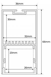Profilo Lineare Alluminio a Sospensione per Striscia LED 1m e 2m Selezionare la lunghezza 1 Metro