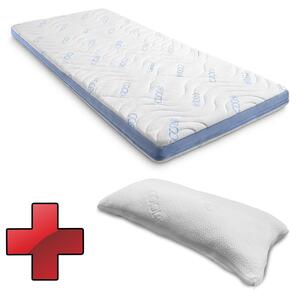 Topper in schiuma fredda CloudComfort Cool 140 x 200 cm H2/H3, altezza 7 cm, livello di compattezza H2/H3, topper a 7 zone con lato estivo e invernale
