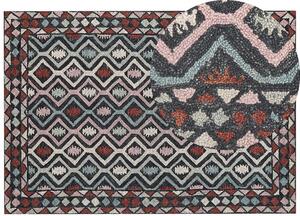 Tappeto moderno con motivo geometrico tribale 160 x 230 cm multicolore camera da letto salotto Beliani