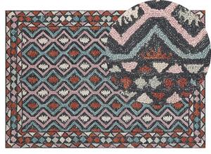 Tappeto moderno con motivo geometrico tribale 140 x 200 cm multicolore camera da letto salotto Beliani