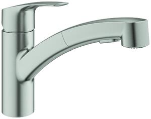 Miscelatore con doccetta in acciaio opaco Grohe 30305DC1