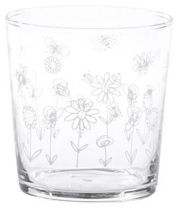 Set 2 Bicchieri in vetro temperato Flowers&Bees 37 cl