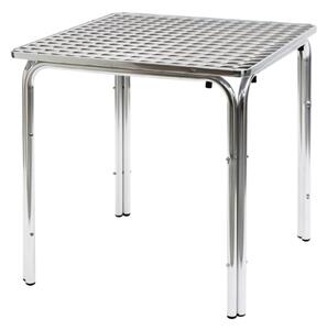Tavolo quadrato impilabile in acciaio e alluminio waterproof 70x70