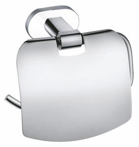 SLEZÁK-RAV: Porta carta igienica con coperchio cromo/bianco YUKON YUA0400CB