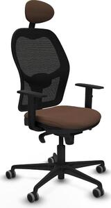 Sedia da ufficio con poggiatesta Jorquera Piqueras y Crespo 1D036G1 Nero Marrone scuro