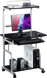 Techly Compact Multi-Function Computer Desk Glossy Black ICA-TB 7800BK