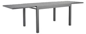 Tavolo da giardino allungabile Lisbon in alluminio grigio / argento per 6 persone 135/270x100cm