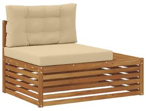 Divano Esterno Finale 3 Pezzo Naturale e Beige 115 x 83 x 73 cm