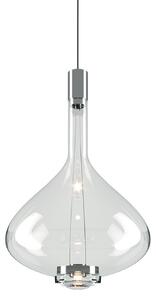 Lampada a sospensione Lodes, dimmerabile, Trasparente, Soggiorno, Vetro