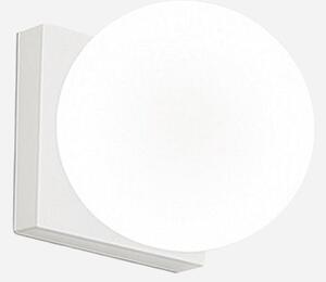 Applique perenz dot 8376 b lc led 856lm 3000k ip40 sfera vetro soffiato metallo bianco - Perenz