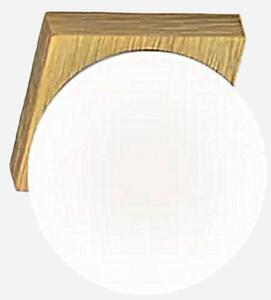 Applique perenz dot 8376 ob lc led 856lm 3000k ip40 sfera vetro soffiato metallo ottone brunito - Perenz