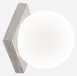 Applique perenz dot 8376 gr lc led 856lm 3000k ip40 sfera vetro soffiato metallo grigio titanio - Perenz