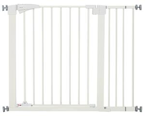 Cancelletto per Cani Regolabile 76-103cm con Chiusura Automatica Acciaio Bianco