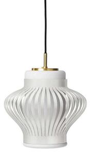 Lampada a sospensione Warm Nordic, Opal Lamella, dimmerabile, Bianco, Sala da pranzo, Metallo, Vintage