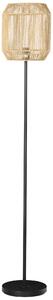 HOMCOM Lampada da Terra per Salone con Paralume in Corda di Carta Design Naturale Attacco E27 Max. 40W - Ø 26 x 164H cm