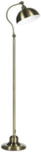 HOMCOM Lampada da Terra Salotto, Lampada da Salotto Vintage con Paralume Regolabile, Interruttore a Pedale 42 x 25,5 x 152 cm tono ottone