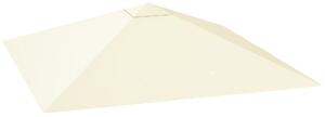 Outsunny Copertura per Gazebo 3x3 m da Giardino con 8 Fori di Drenaggio, in Tessuto Oxford 600D, Bianco Crema