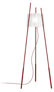 Lampada da terra kdln, Tyla, dimmerabile, Rosso, Soggiorno, Metallo, Design